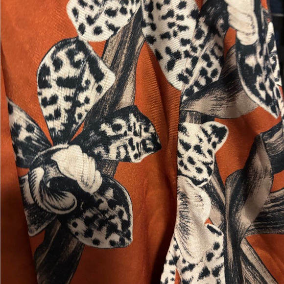 Chico's Vibrant Orange and Leopard Print Kimono - Picture 9 of 9